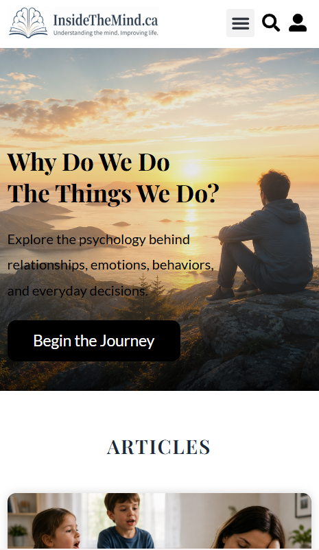 Inside the Mind website screenshot